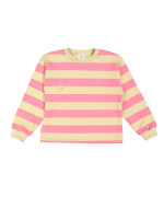 Sweater stripe hare bright pink 10j