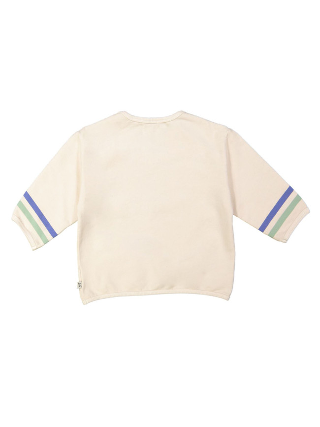 Sweater double rayures beige