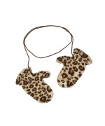 gants leopard beige