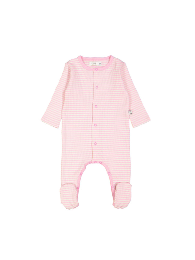 pajamas rib stripe bright pink