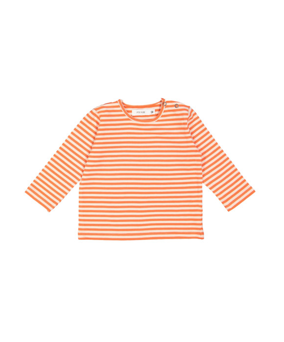 T-shirt mini rayure orange vif