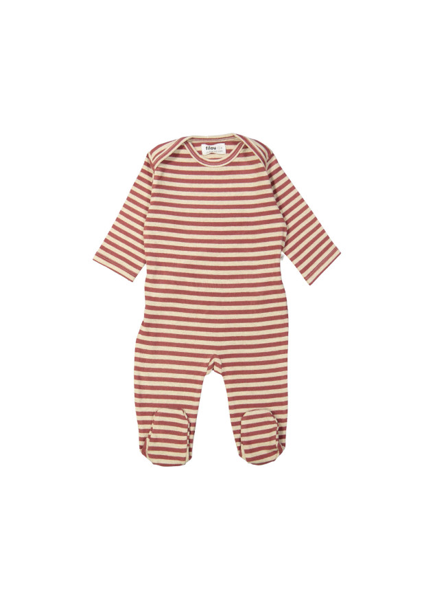 Pyjama streep bordeaux 00m