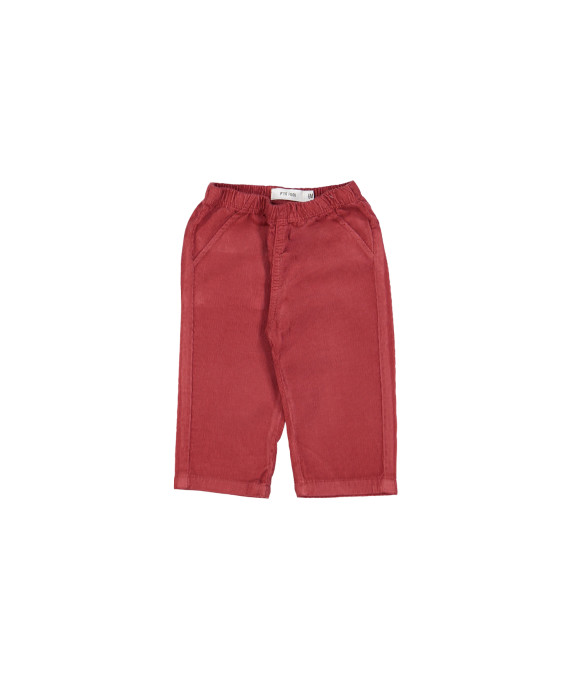 Comfy broek mini rib rood