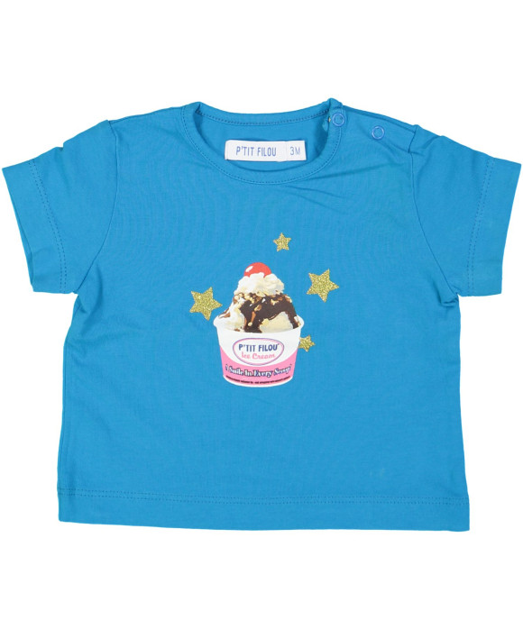 t-shirt turkoois ice cream 03m