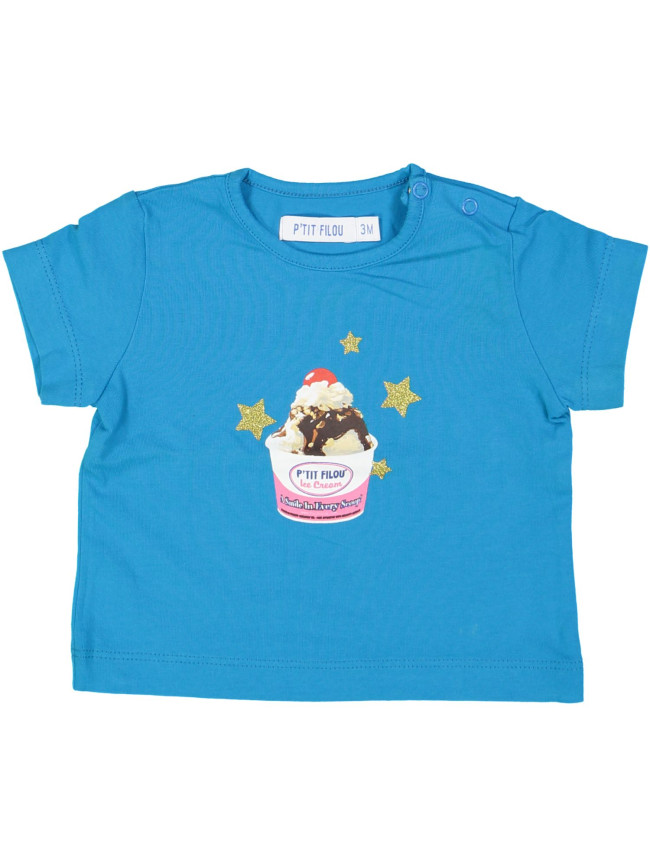 t-shirt turkoois ice cream 03m