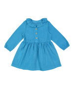 robe pierrot velours bleu