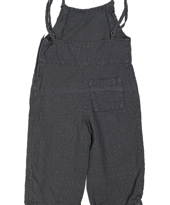 jumpsuit grijs blauw bloem broderie 05j