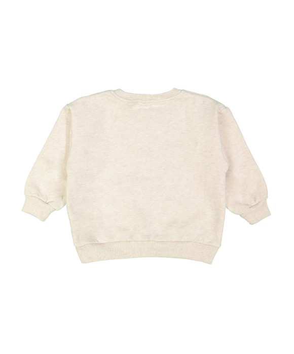 Sweater heart smiley chiné beige