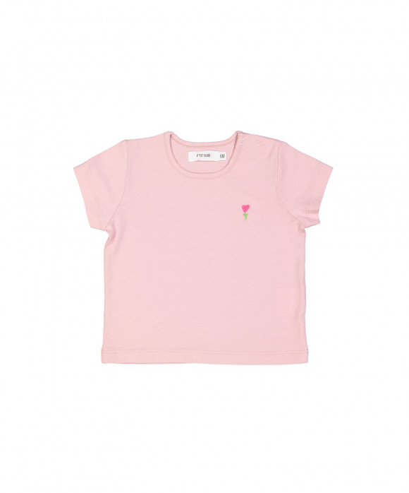 T-shirt mini love fleur rose