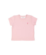 T-shirt mini love flower roze 12m