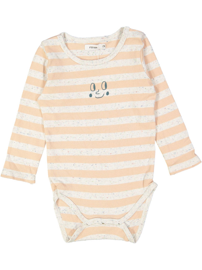 body ecru roze streep 12m