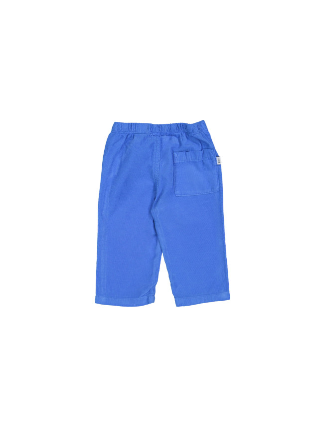 Pantalon comfy mini côtelé bleu électrique