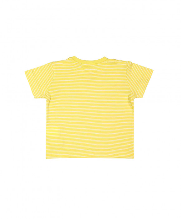 T-shirt mini picnic streep geel