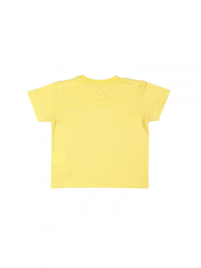 T-shirt mini picnic streep geel 09m