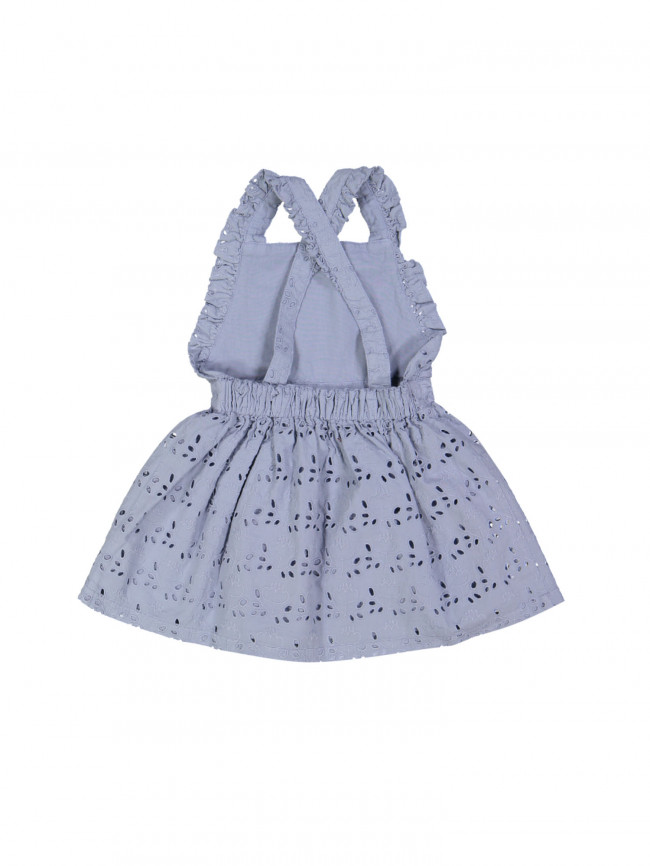 robe ruffle tour bleu