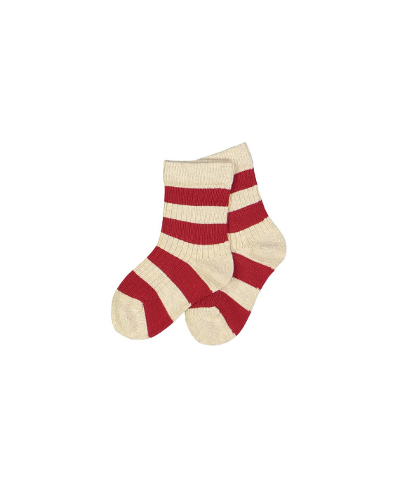 Socks stripe bordeaux