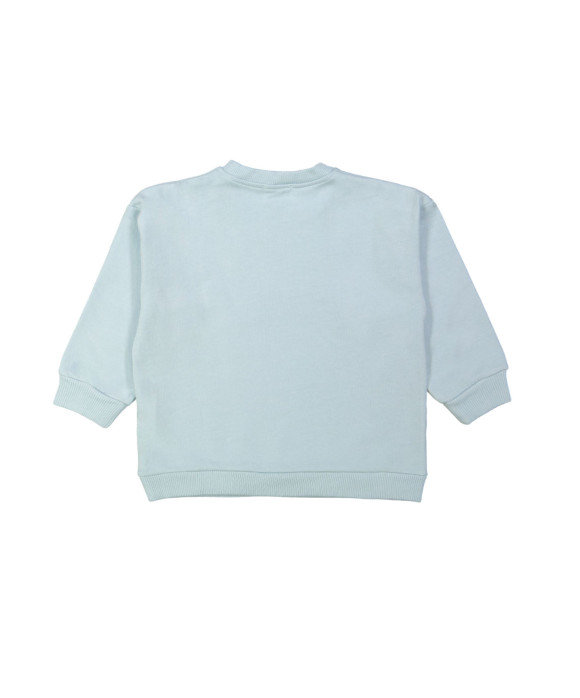 Sweater chapeau bleu lavé