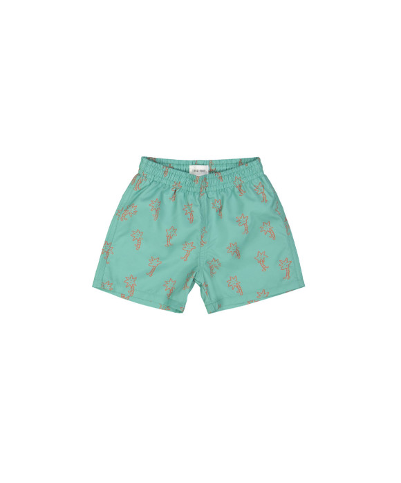 swimming shorts happy palms green