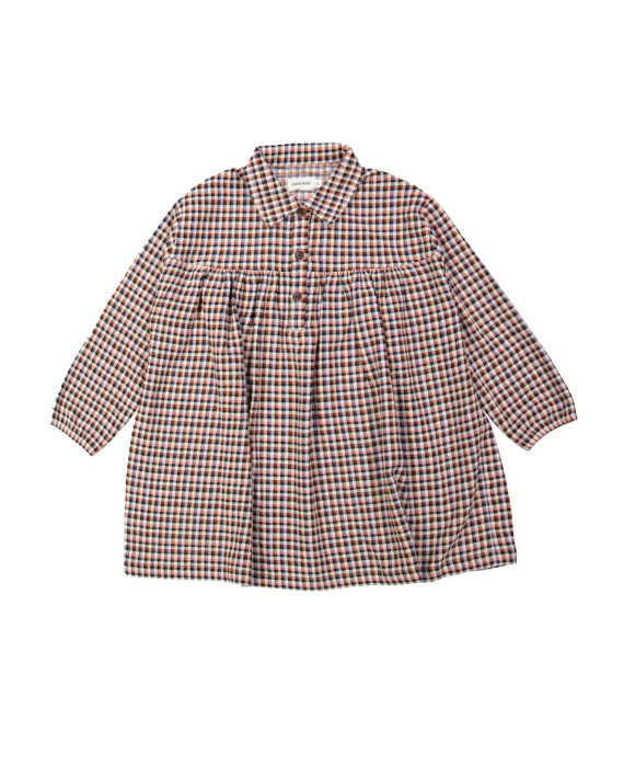 Jurk ruit beige 