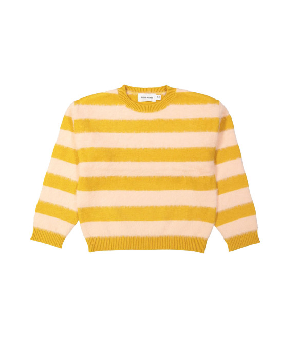 Pull rayé jaune