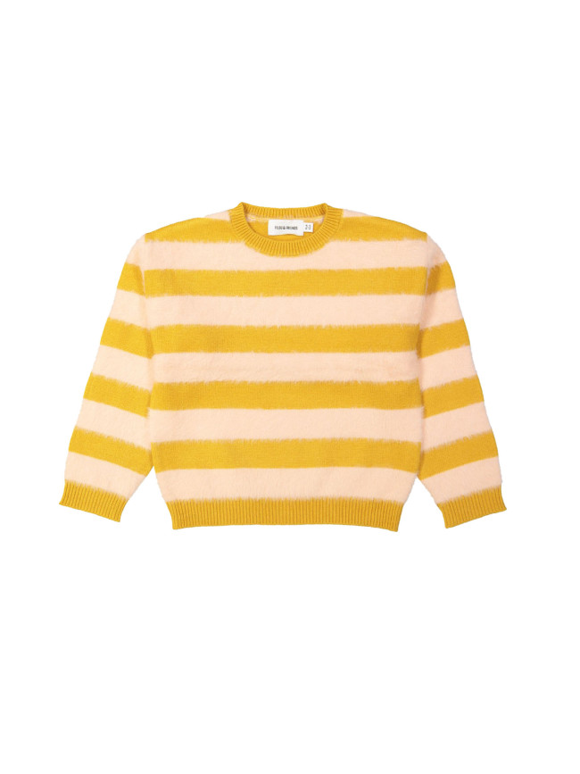 Pull rayé jaune