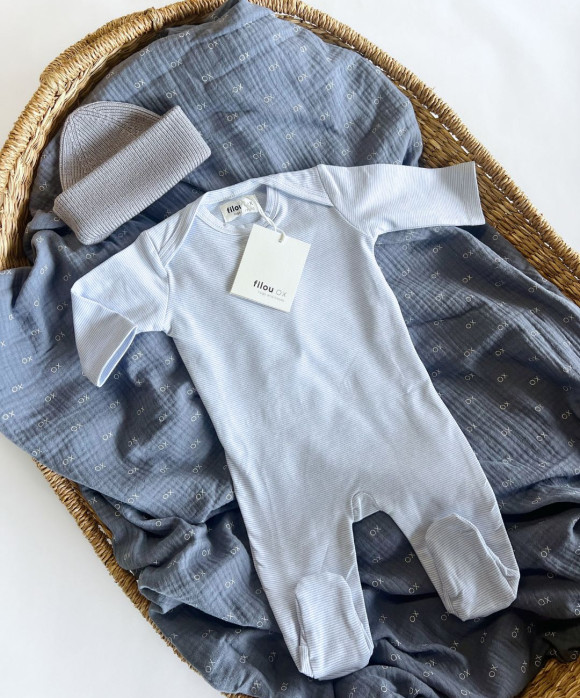 Pyjama rayée bleu