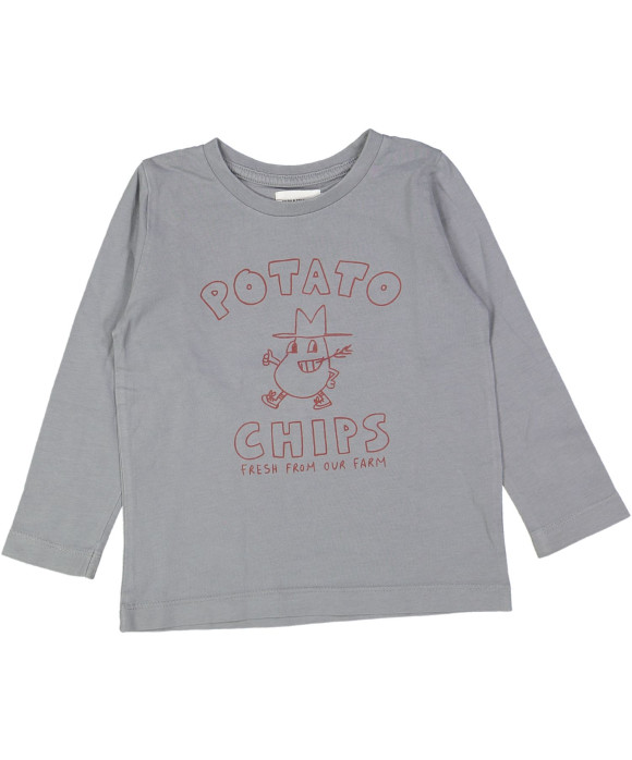 t-shirt grijs potato chips 02j