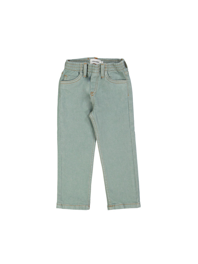 Jeans regular rekker lichtgroen 12m