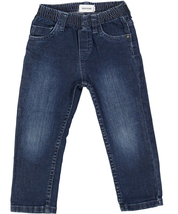 lange broek blauw jeans elastiek 02j