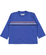 t-shirt sport stripe felblauw 12m