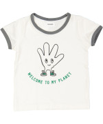 t-shirt ecru welcome to my planet 02j