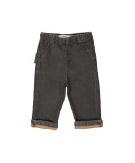 comfy broek mini jeans contrast camel grijs 18m