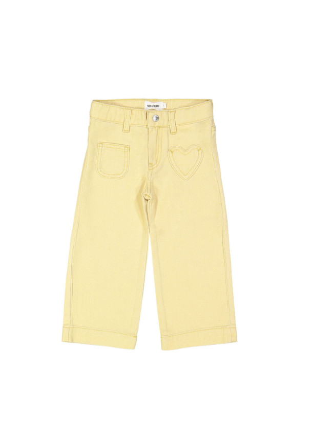 Jeans droit jaune