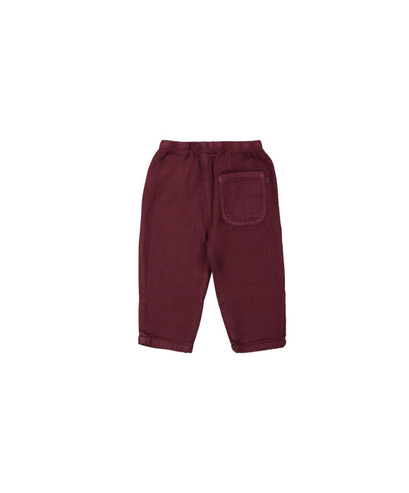 Pantalon confortable bordeaux