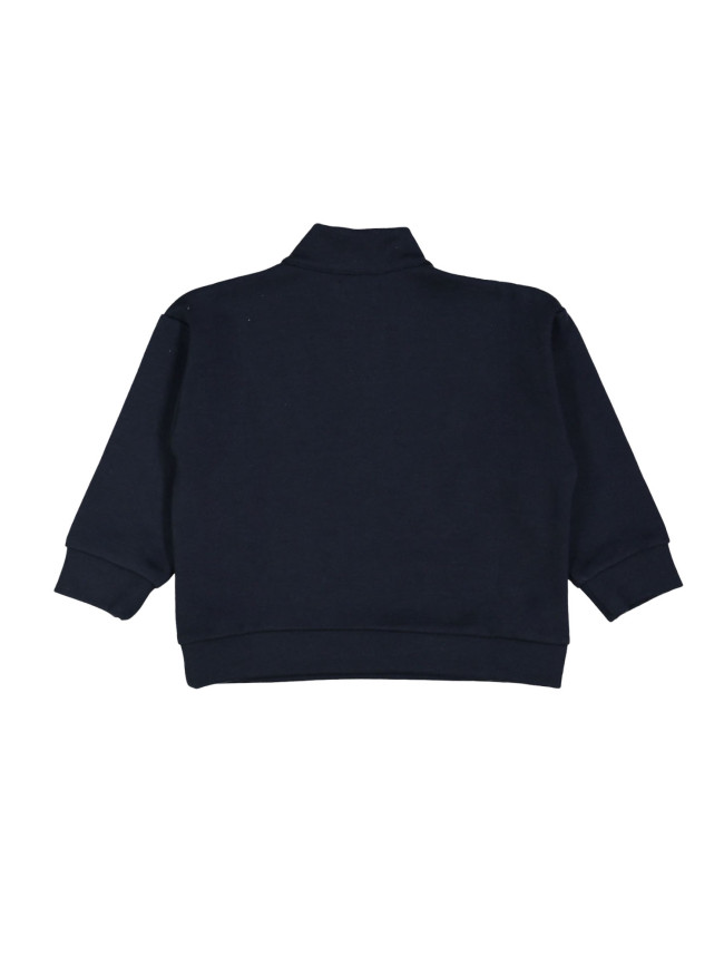 Sweater zipper chien bleu foncé