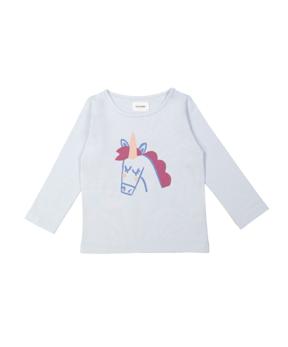T-shirt licorne bleu clair