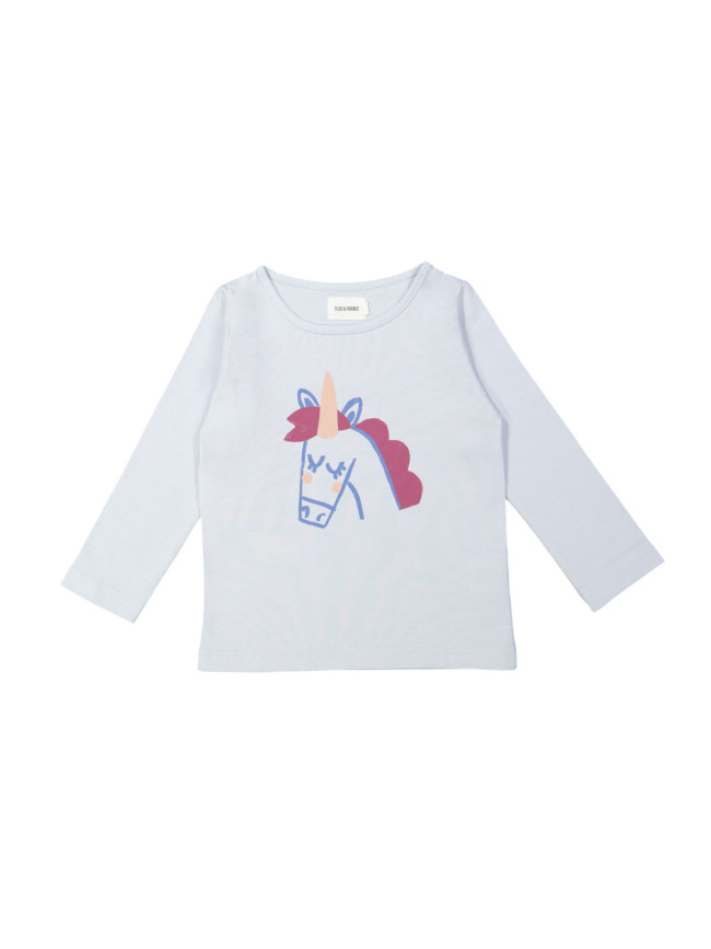 T-shirt licorne bleu clair