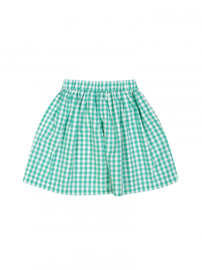 jupe midi vichy vert