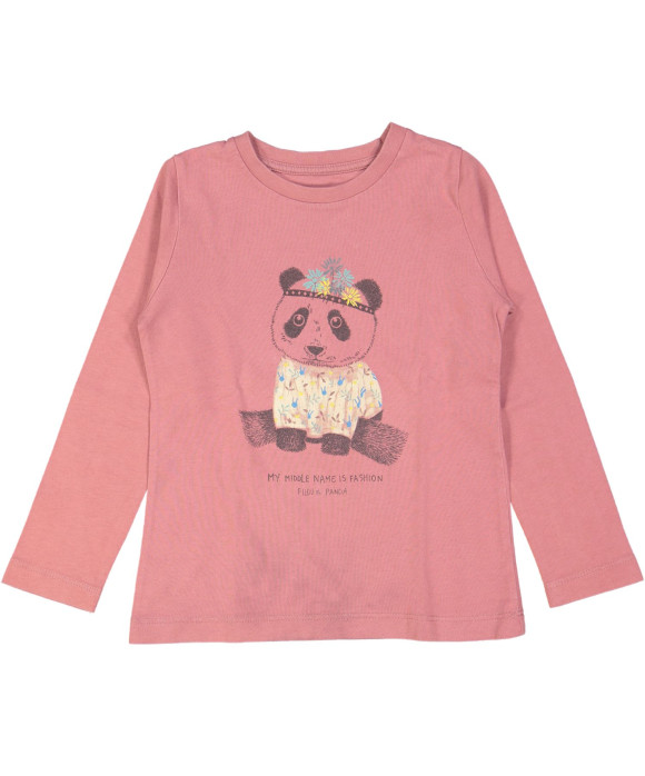 t-shirt roze panda  05j