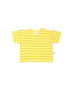 t-shirt mini éponge rayé jaune