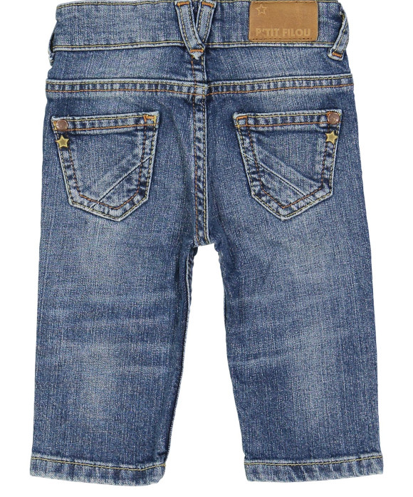 lange broek blauw jeans met rits 06m