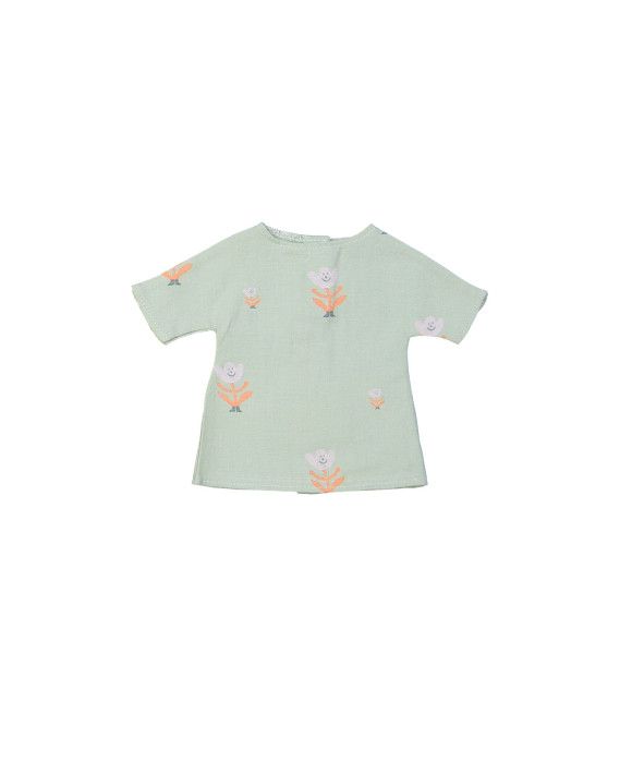 Robe de poupée fleur menthe