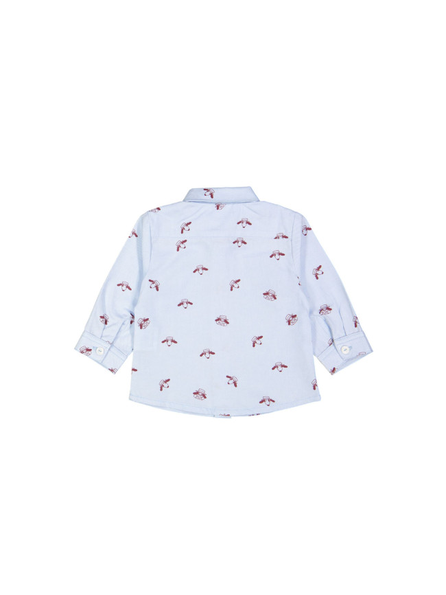 shirt mini italian dogs light blue