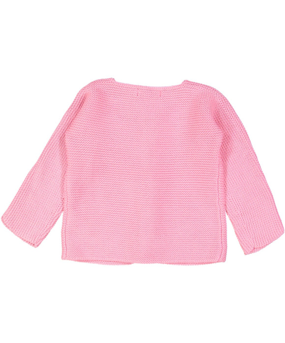 gilet tricot roze geweven 06m