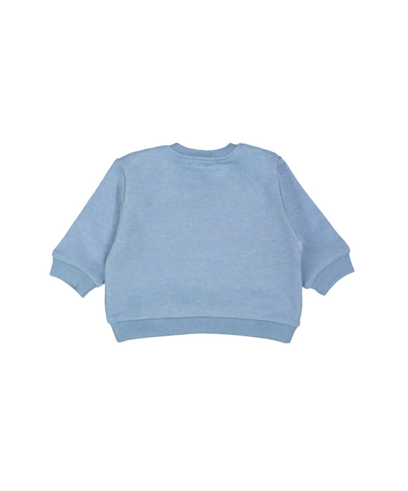 Sweater mini happy lichtblauw