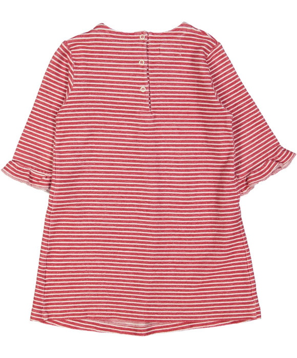 kleedje rood gestreept 04j