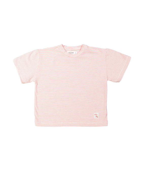 T-shirt streep rood 