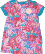 kleedje blauw flamingos  03j