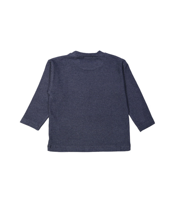 T-shirt streep donkerblauw 