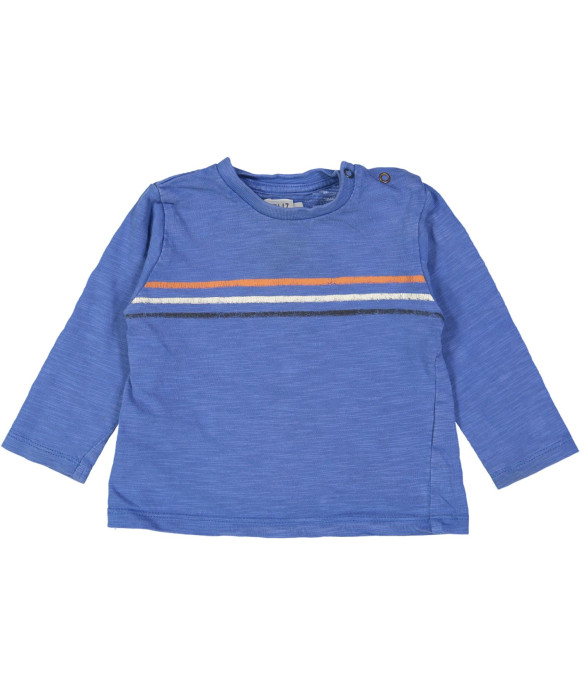 t-shirt blauw effen 09m